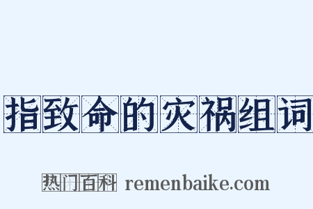 指致命的灾祸组词是什么意思的图片